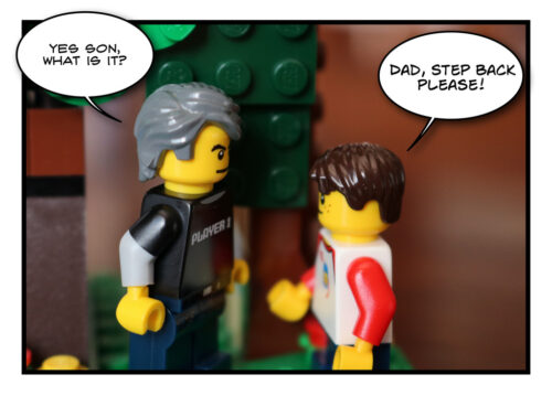 Father and Son Lego Social Distancing 2