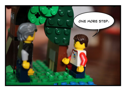 Father and Son Lego Social Distancing 6