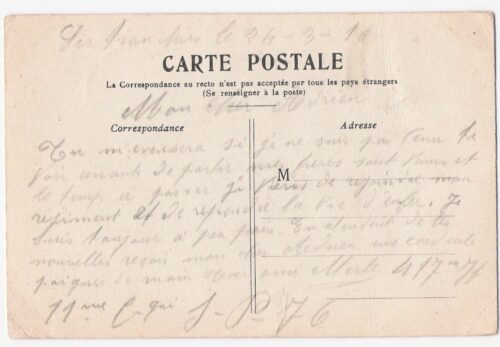 Paris Place de la Bastille Merle 1916 verso
