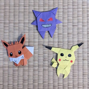 Origami Pokemon Pikachu Eevee Gengar
